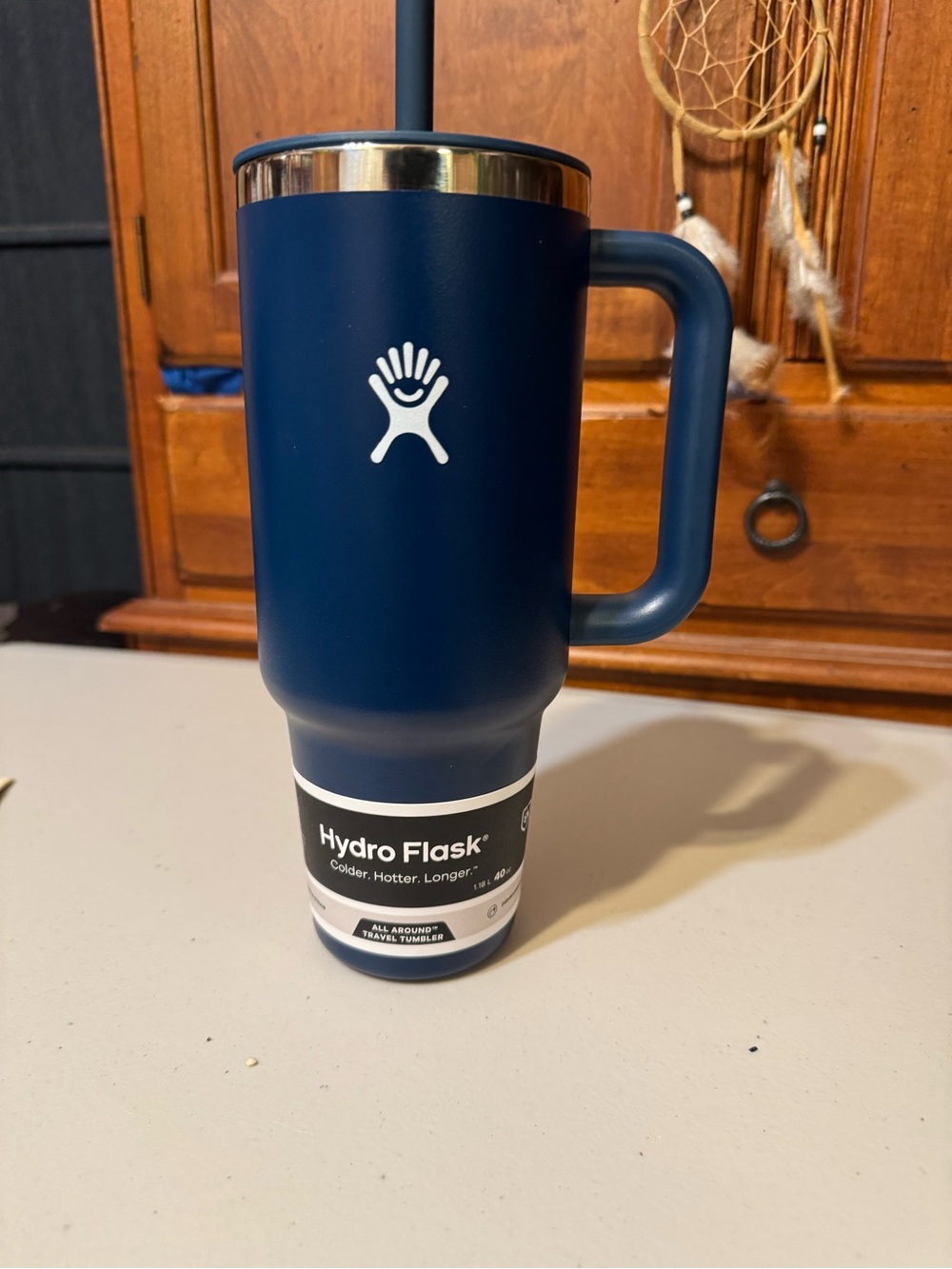 Hydro Flask All Around Travel Tumbler 40 oz Indigo Blue New